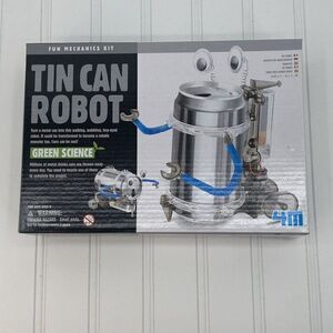 Tin Can Robot Kit Green Science 4M FUN Mechanics Kit New But Open Box‎